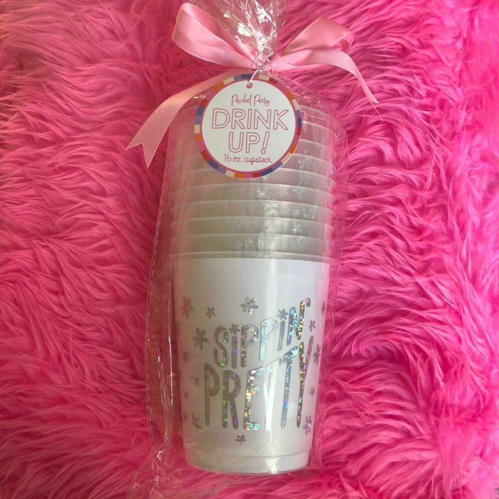 “Sippin’ Pretty” 16 oz. Cupstack —Each Pack has 10 Cups